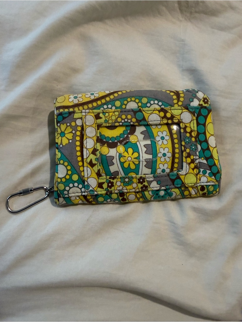 Vera Bradley Lemon Parfait Kisslock Wallet Coin Purse